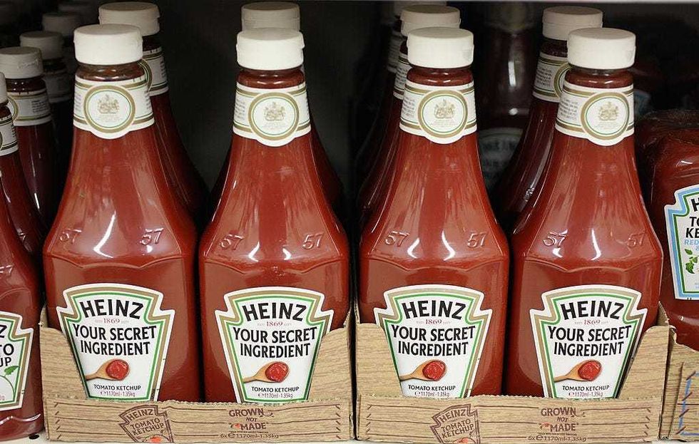 Heinz bottles sold in the UK.