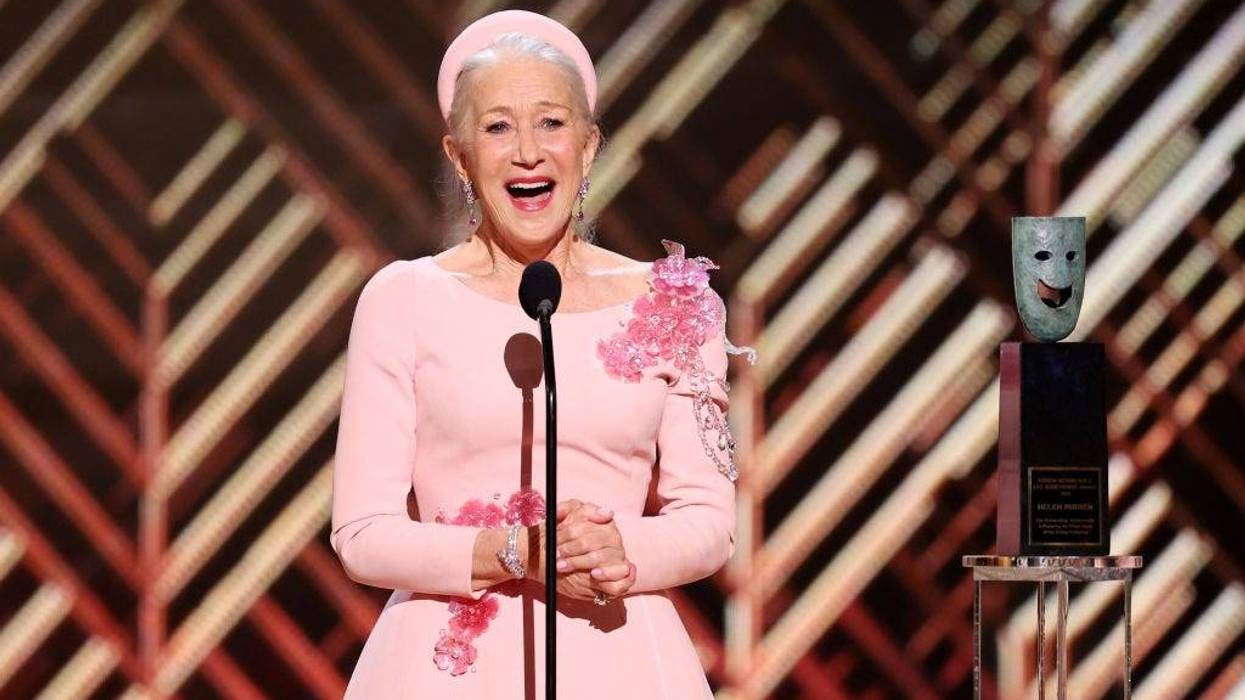 Helen Mirren accepts the Screen Actors Guild Life Achievement Award onstage during the 28th Annual Screen Actors Guild Awards at Barker Hangar on February 27, 2022 in Santa Monica, California