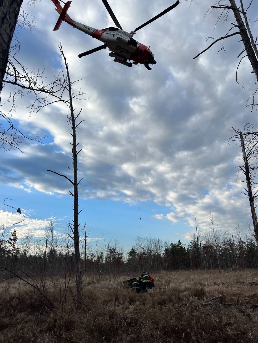 Helicopter rescues man after falling from tree stand in Northern Michigan