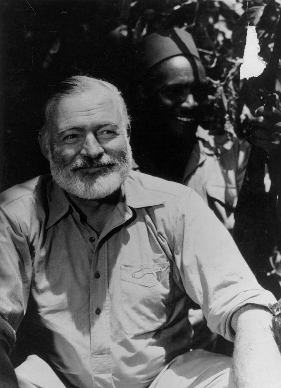 Hemingway on a safari in Africa in 1954