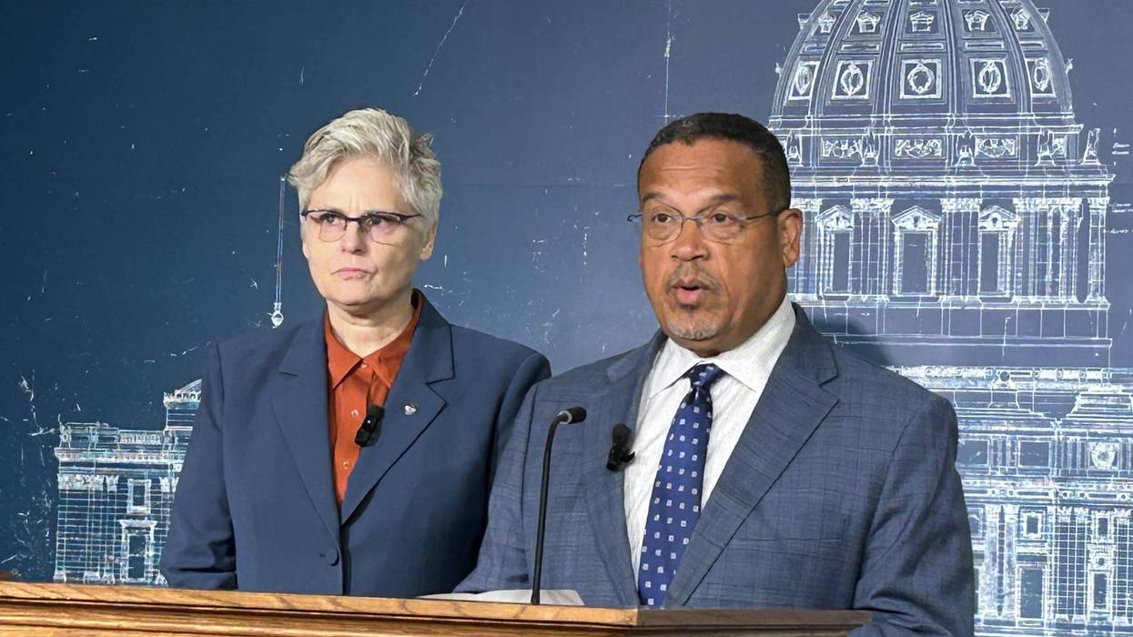 Hennepin County Attorney Mary Moriarty and Minnesota Attorney General Keith Ellison.