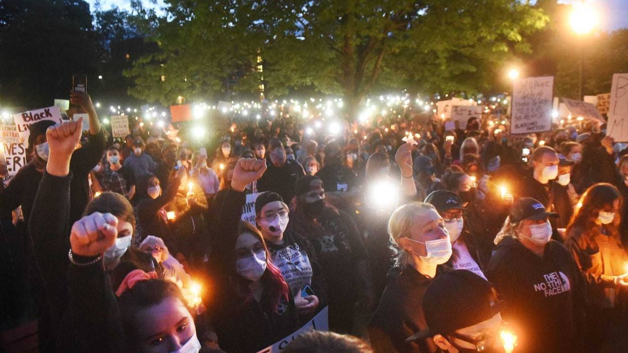 Henry Law Park George Floyd vigil.
