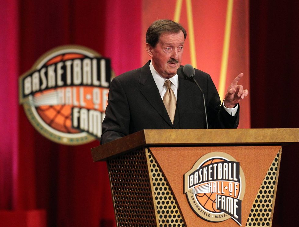 Herb Magee speaks during the Basketball Hall of Fame Enshrinement Ceremony at Symphony Hall on August 12, 2011 in Springfield, Massachusetts.