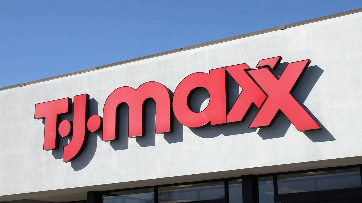HICKSVILLE, NEW YORK - MARCH 18: An image of the sign for a T.J. Maxx store as photographed on March 18, 2020 in Hicksville, New York.
