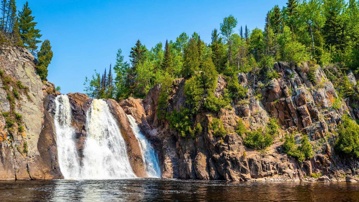 High Falls of the Baptism River in Tettegouche State Park.