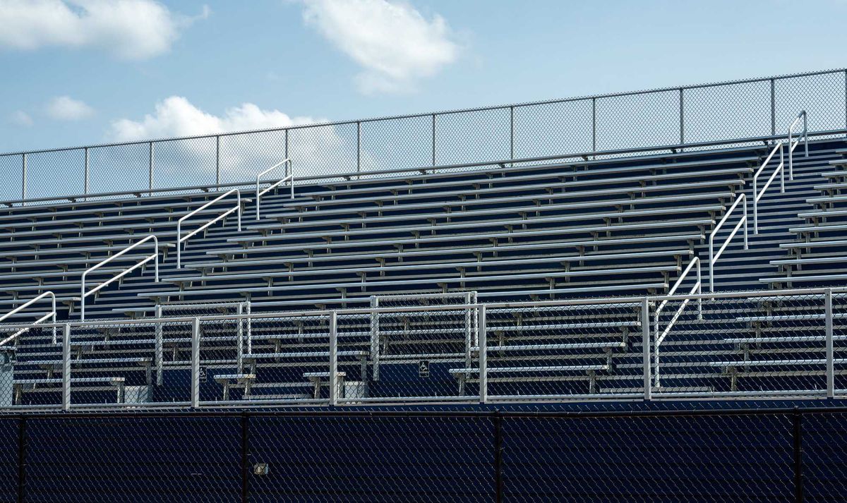 High school football bleachers