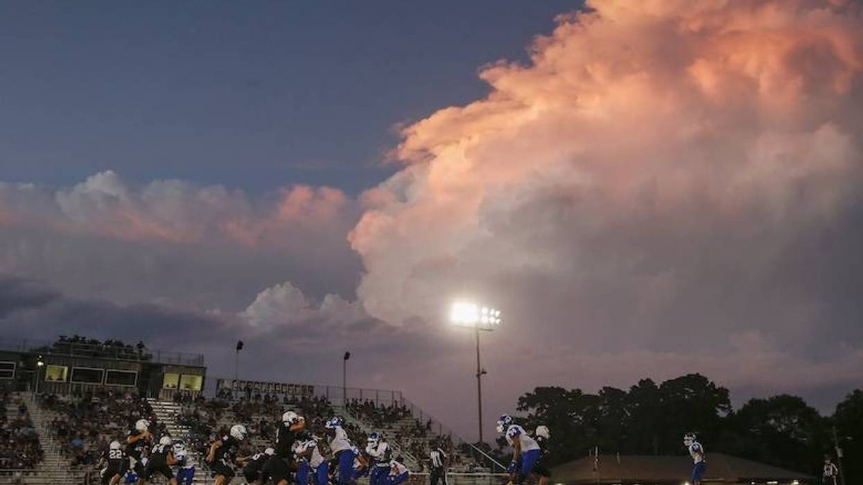 San Saba High School’s football stadium was once the town’s cemetery