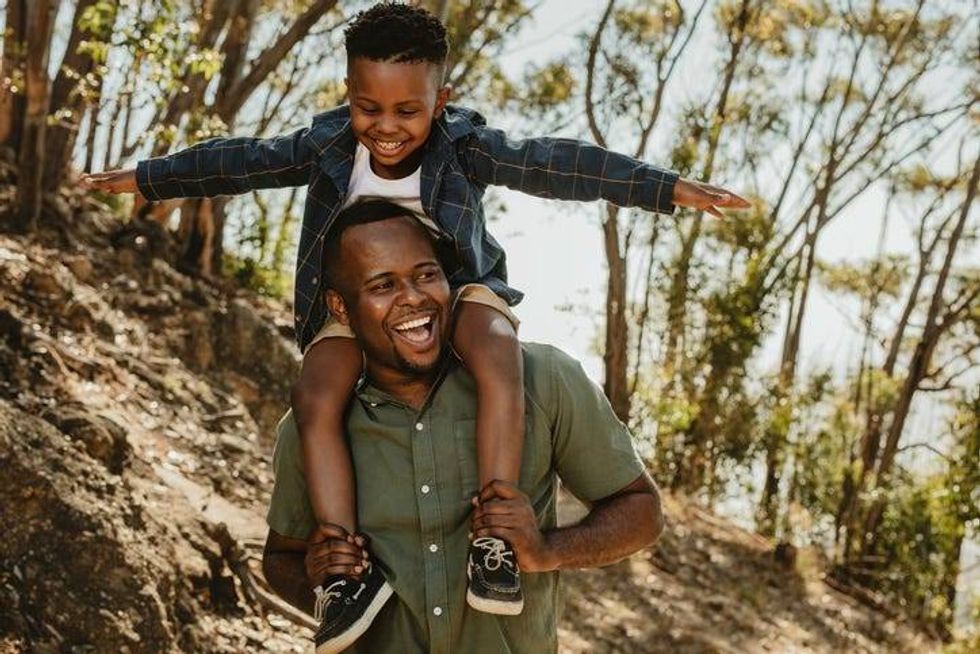 Hiking Father and Son