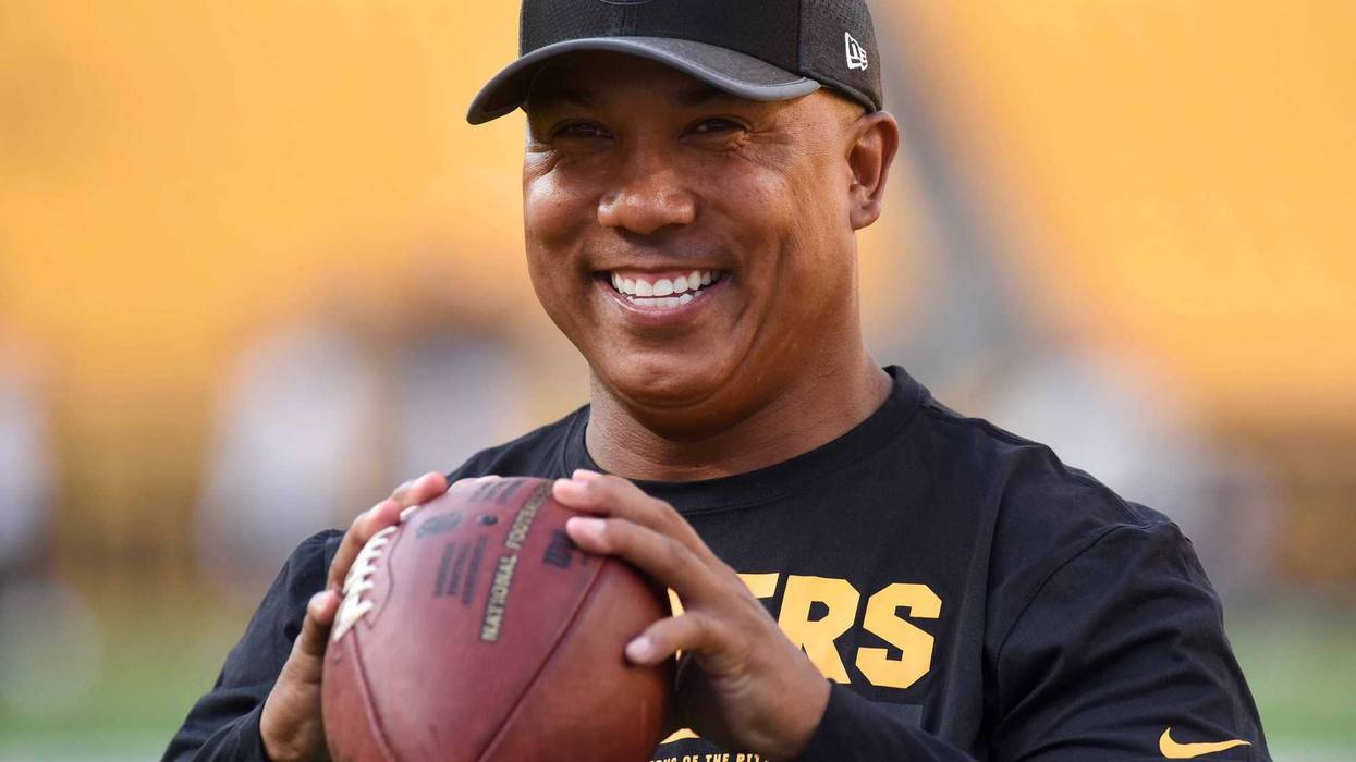 Hines Ward in Steelers gear