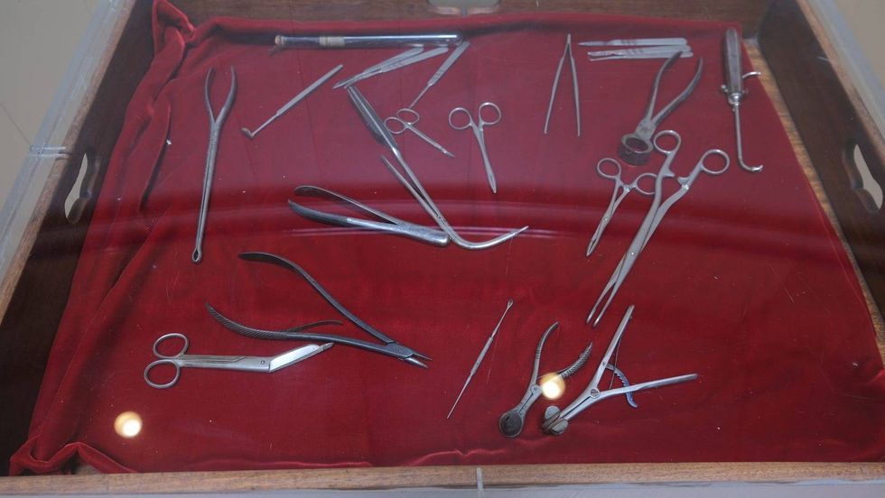 Historic surgical instruments from Pennsylvania Hospital.