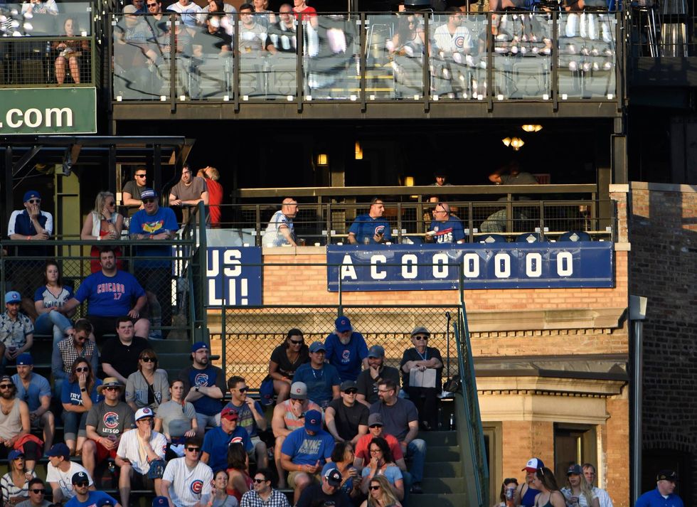 historic Wrigley rooftop building
