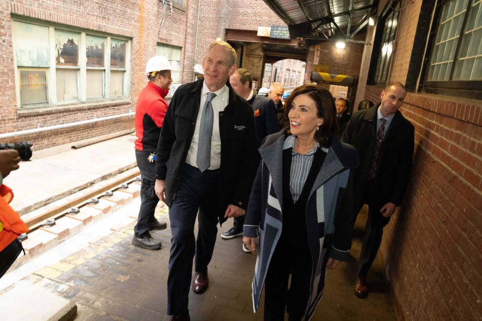 Hochul made the comments at a transit-related press conference Thursday