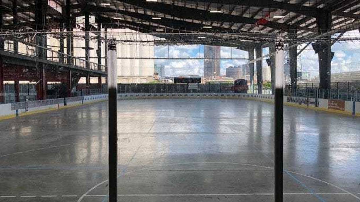 Hockey rink at Buffalo Riverworks. July 31, 2020 (WBEN Photo/Mike Baggerman)
