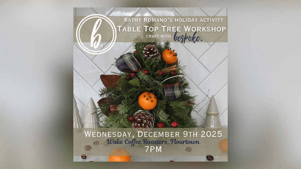 holiday activity table top tree workshop