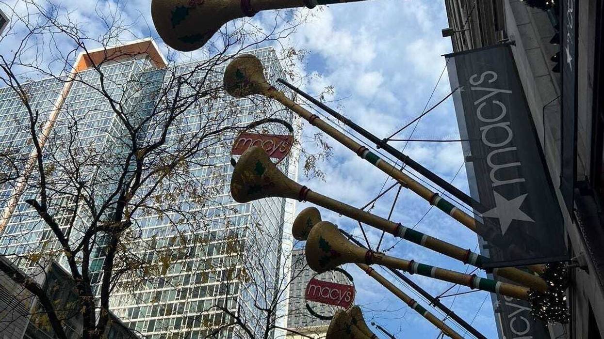 Holiday decorations are starting to go up around Chicago's State Street Macy's.