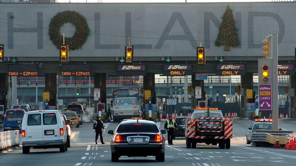 Holland Tunnel Christmas decorations