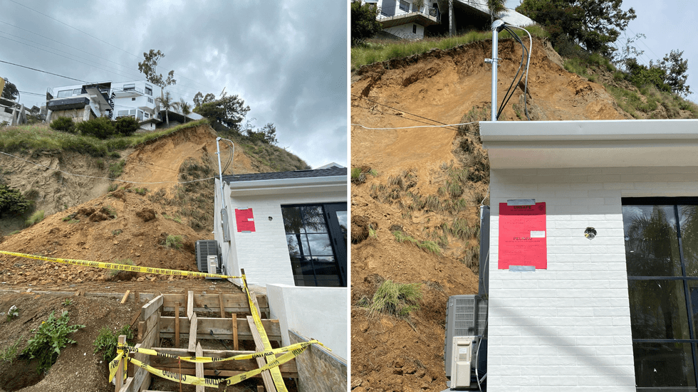 Hollywood Hills landslide