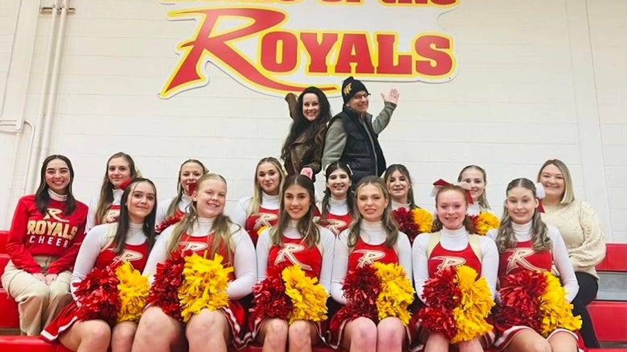 Holy Redeemer HS cheerleaders with Rocky & Lissa