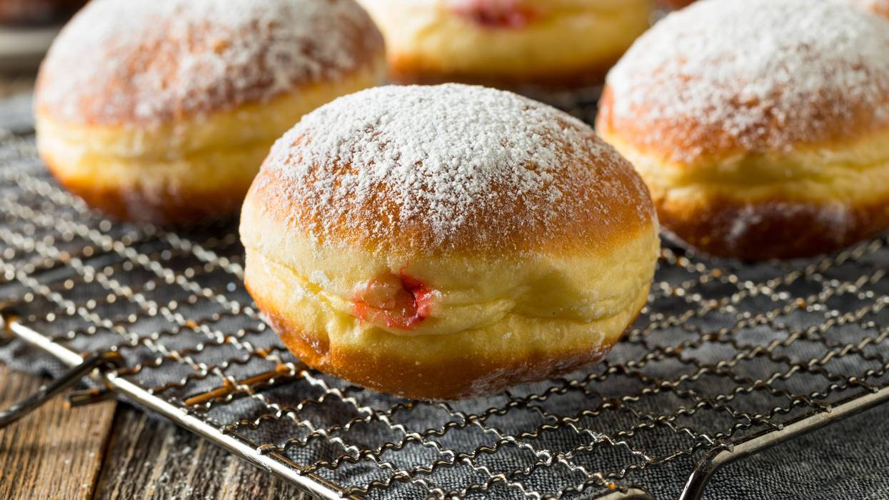 Homemade Polish Paczki Donuts