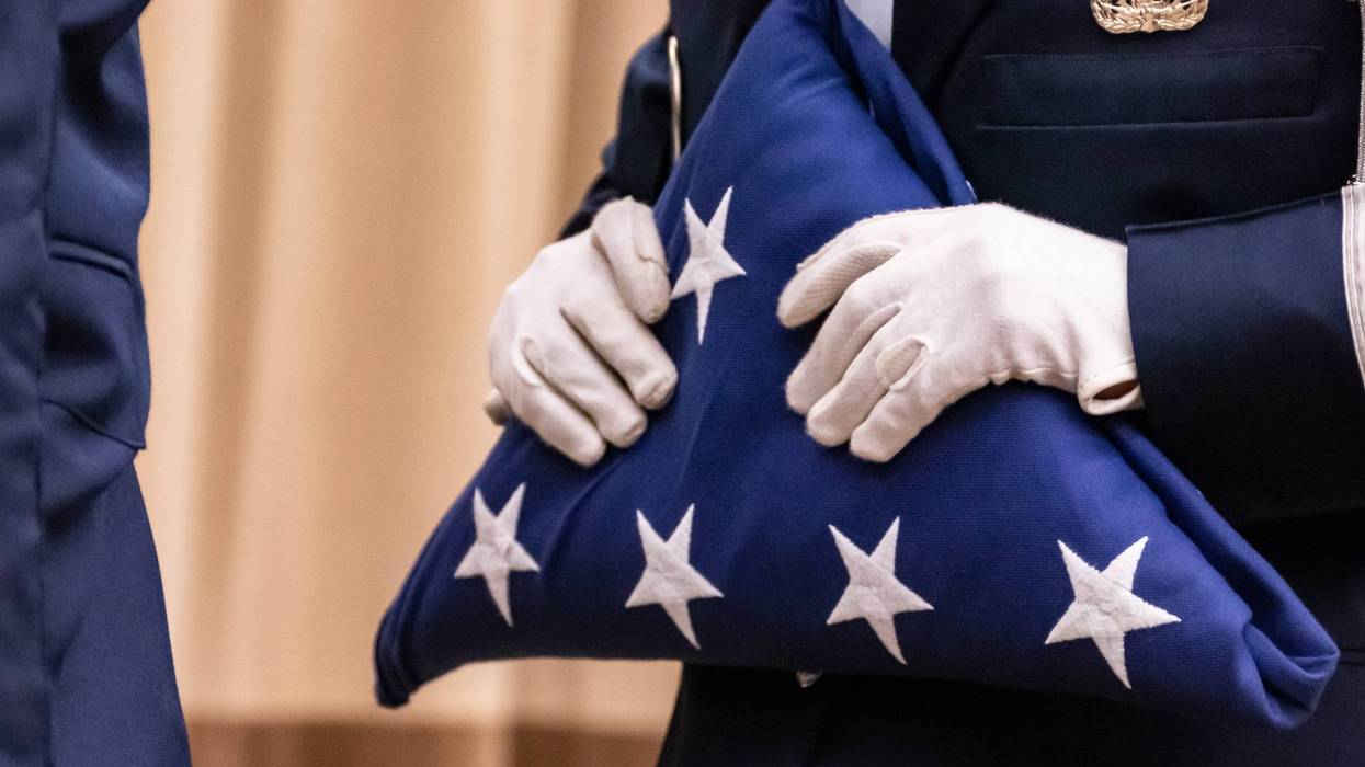 Honor Guard with a folded American flag
