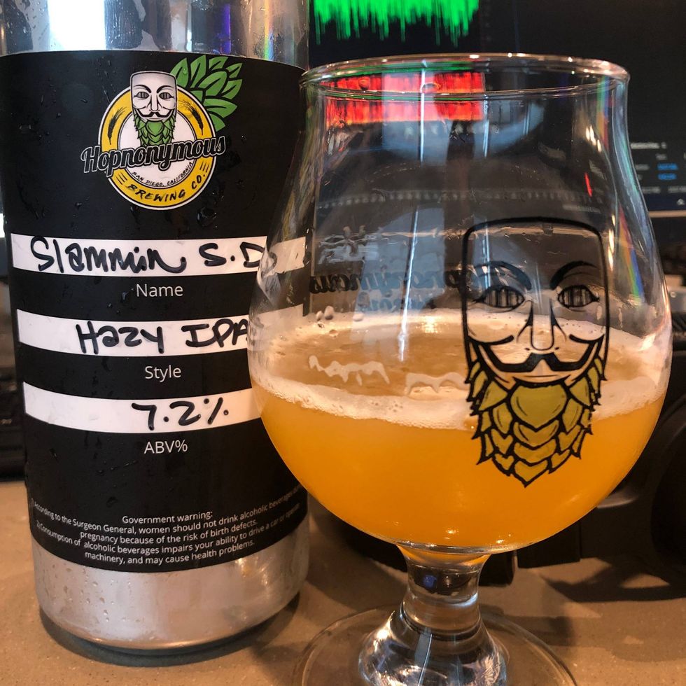 Hopnonymous Slammin S.D. Hazy IPA