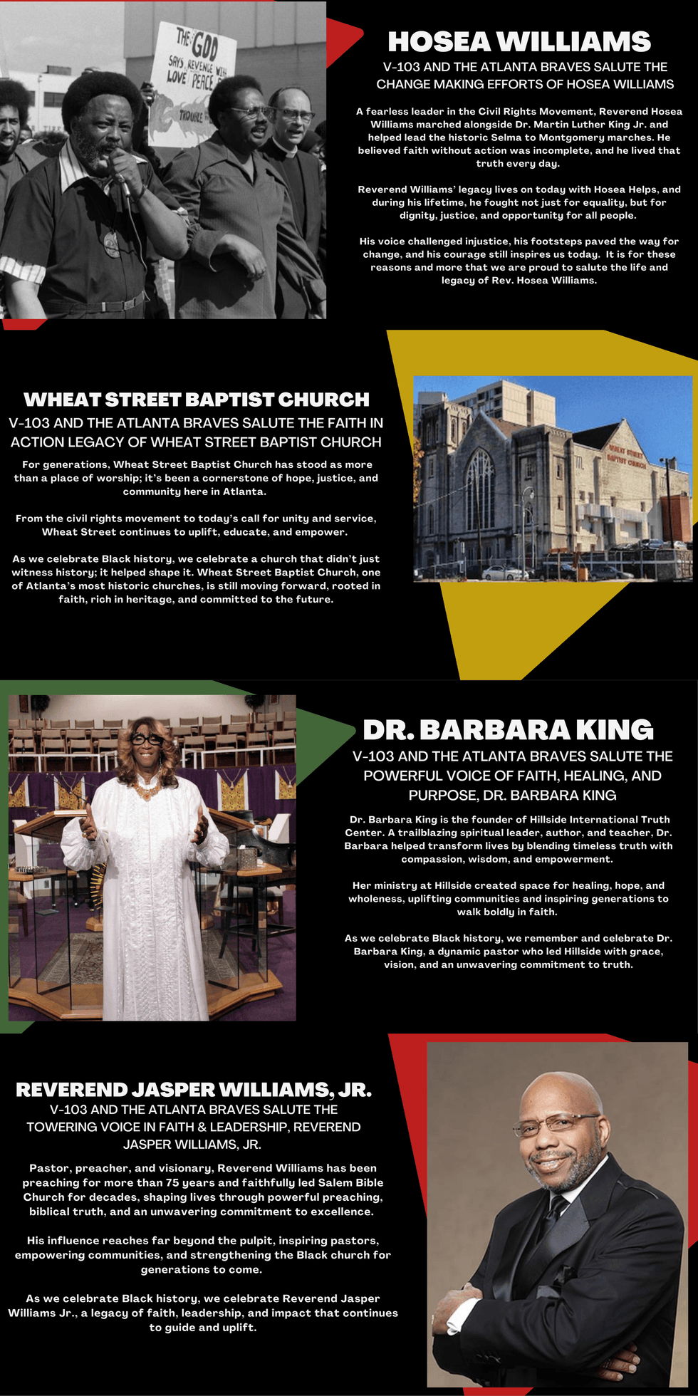 Hosea Helps, Wheat Street Baptist Church, Salem Bible Church, Hillside International Truth Center