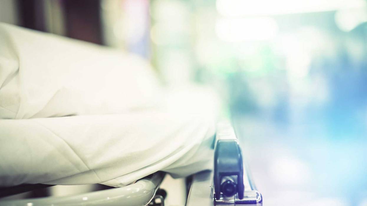 Hospital bed stock photo.