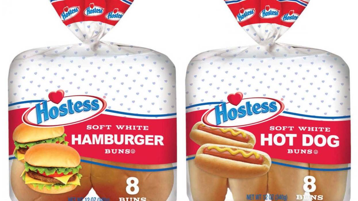 Hostess soft white hamburger and hot dog buns