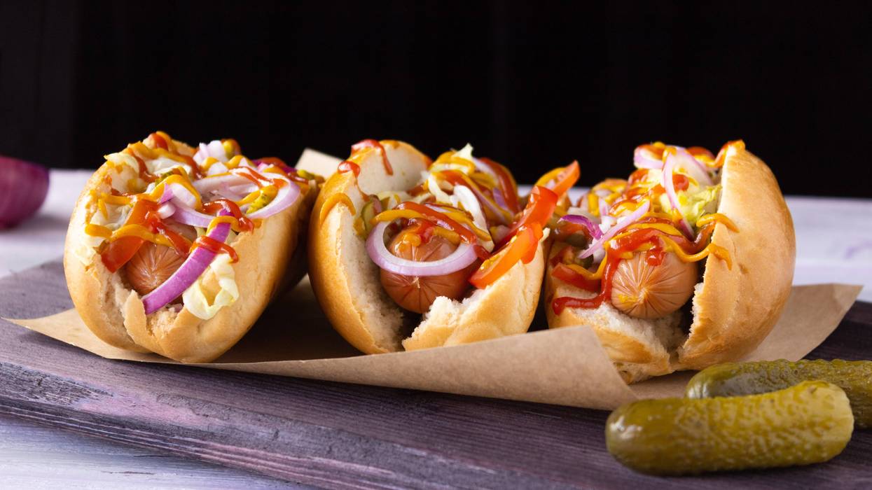 Hot doggies and a pickle
