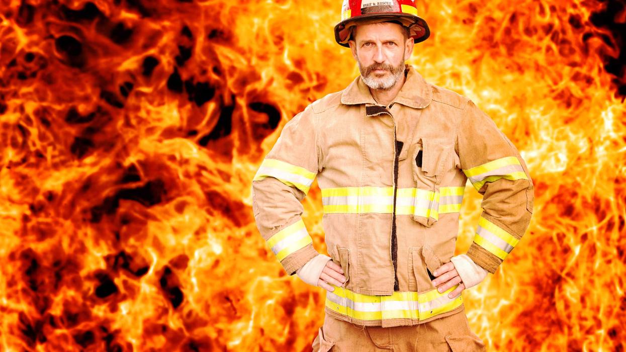 Hot Item? Firefighters selling some "scantily-clad" calendars to raise money at State Fair.