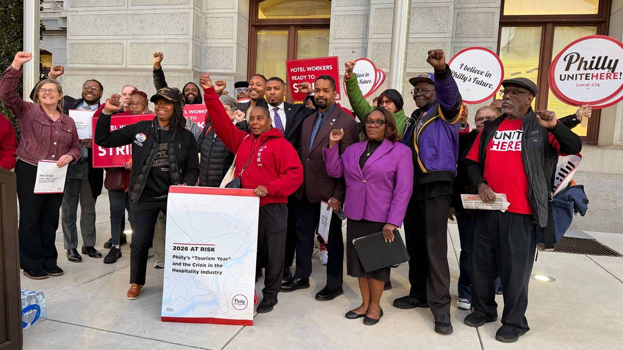 Hotel workers without contracts spoke in October about interruptions to “The Year of Philadelphia” because of labor disputes