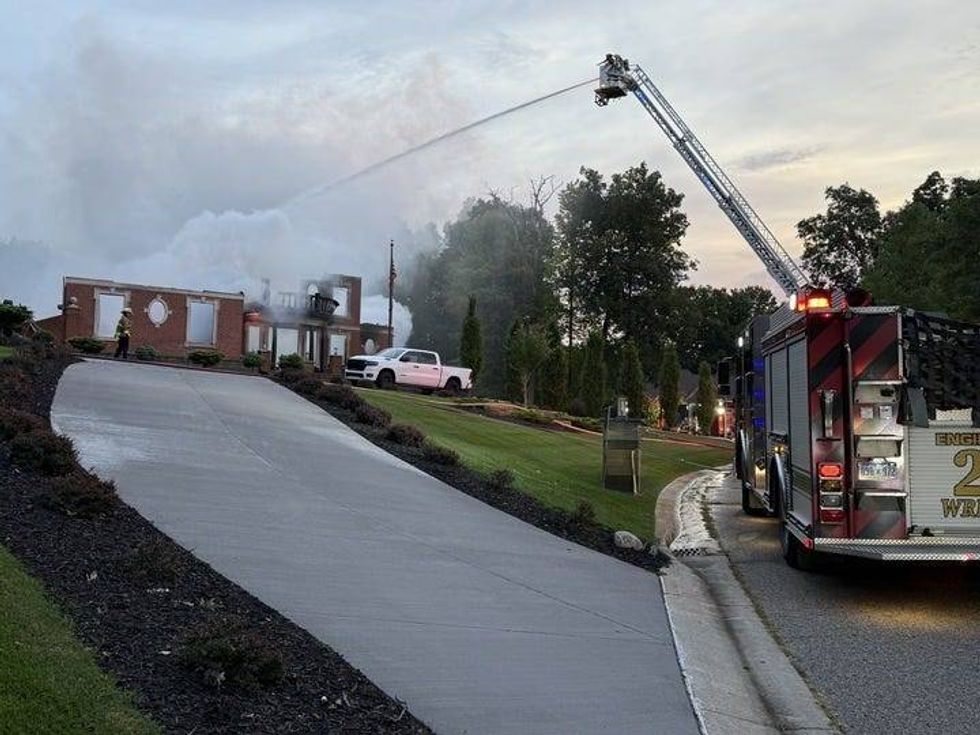 House fire in Independence Township