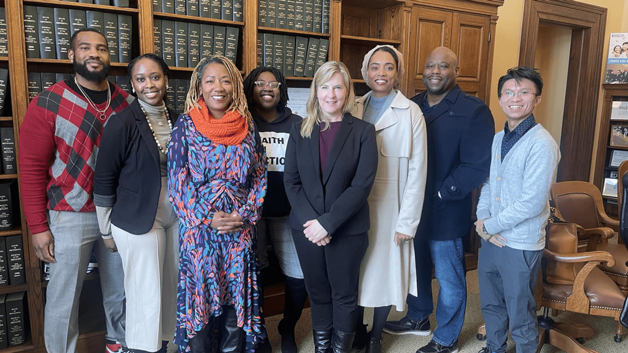 House Speaker Emerita (Center) on Black Entrepreneur's Day at the State Capitol.
