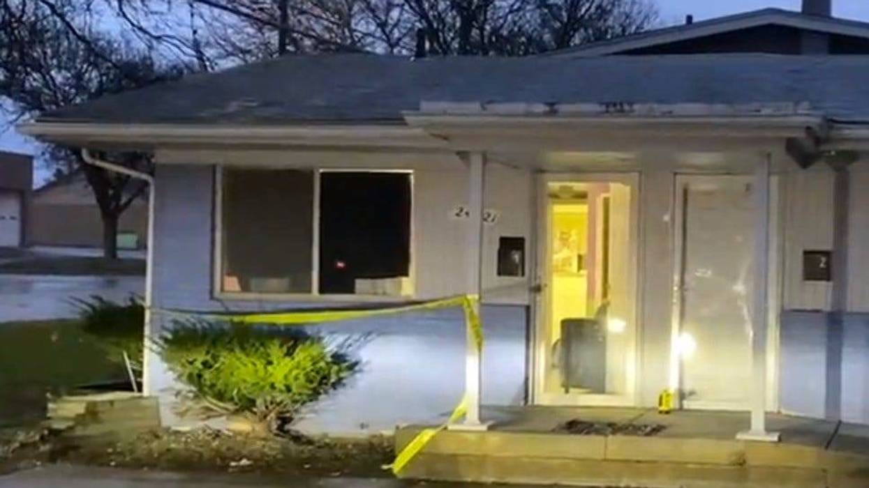 House with crime tape