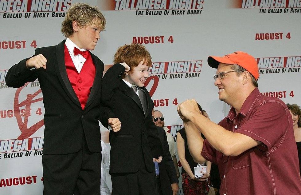 Houstin Tumlin (left), Grayson Russell (center) and director Adam McKay goof around at the premiere of "Talladega Nights" in 2006.