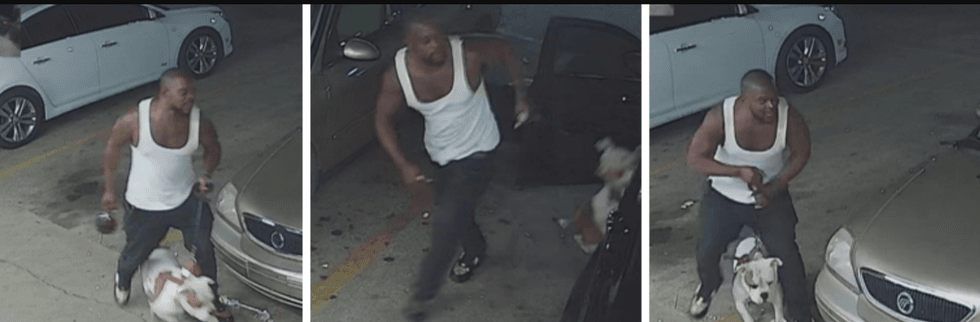 Houston Littles IV allegedly captured on security camera footage.