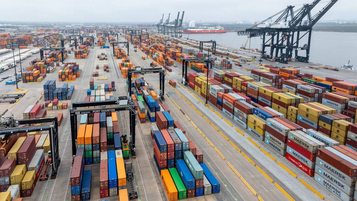 HOUSTON, TEXAS - FEBRUARY 10: In an aerial view, operations are seen at the Houston Port of Authority on February 10, 2025 in Houston, Texas. President Trump has announced that he will be imposing a 25% tariff on all foreign steel and aluminum imports into the United States. Since reclaiming the White House, the President has made various trade threats against countries including Taiwan, Canada, Mexico, and European allies. (Photo by Brandon Bell/Getty Images)