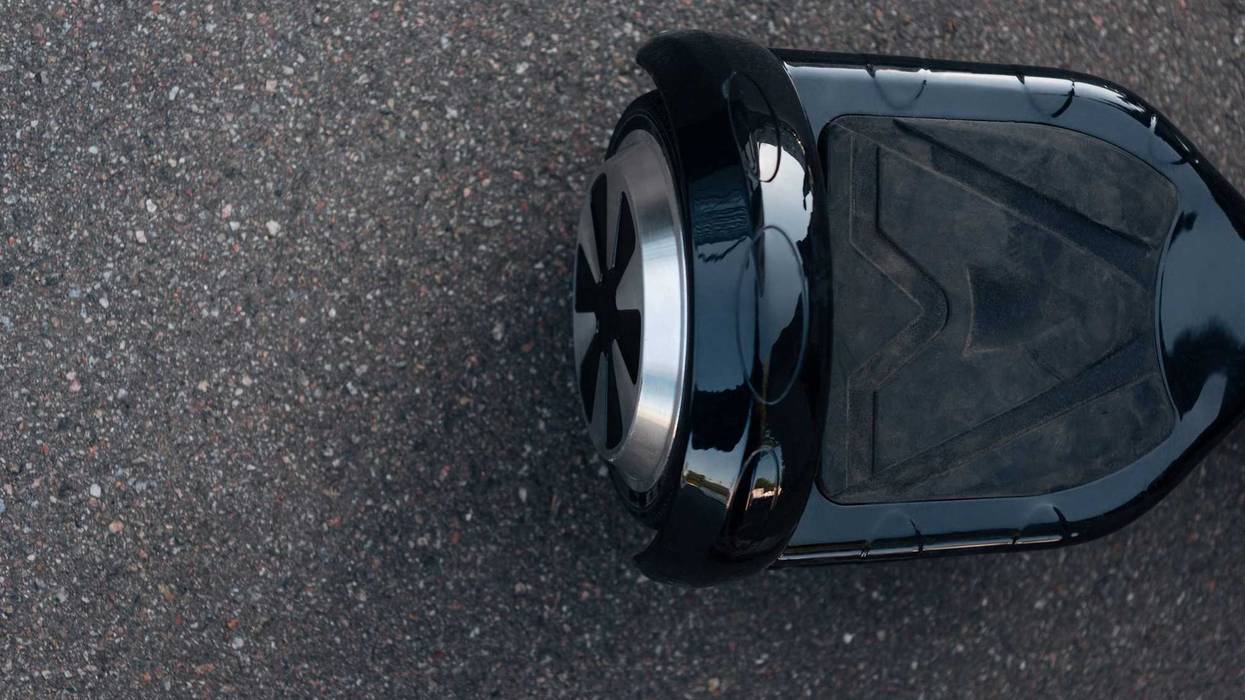 Hoverboard foot pad stock photo.