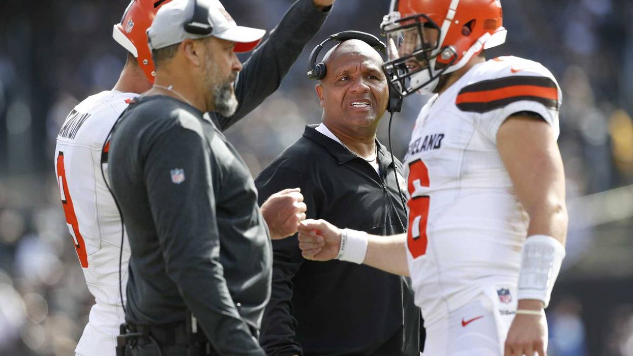 Hue Jackson, Todd Haley, Baker Mayfield Cleveland Browns