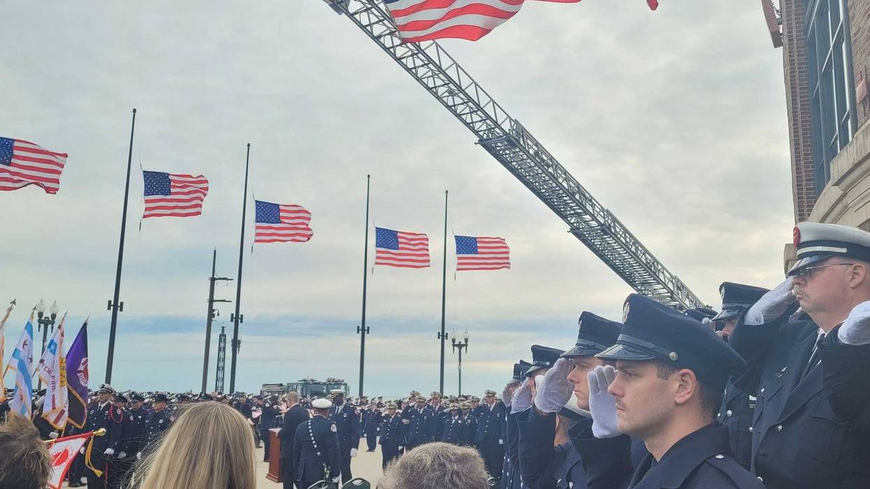 Hundreds attended the funeral of Chicago Firefighter EMT Andrew "Drew" Price, who was killed in service to the city last week.