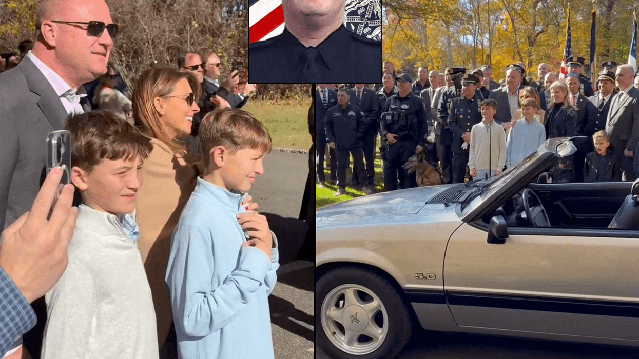 Hundreds came to the family’s home Tuesday as they were reunited with the refurbished vehicle in Huntington on Nov. 4, 2025