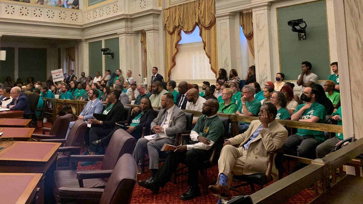 Hundreds of city workers packed City Council chamber for a hearing last month on the Parker administration's return-to-work order.