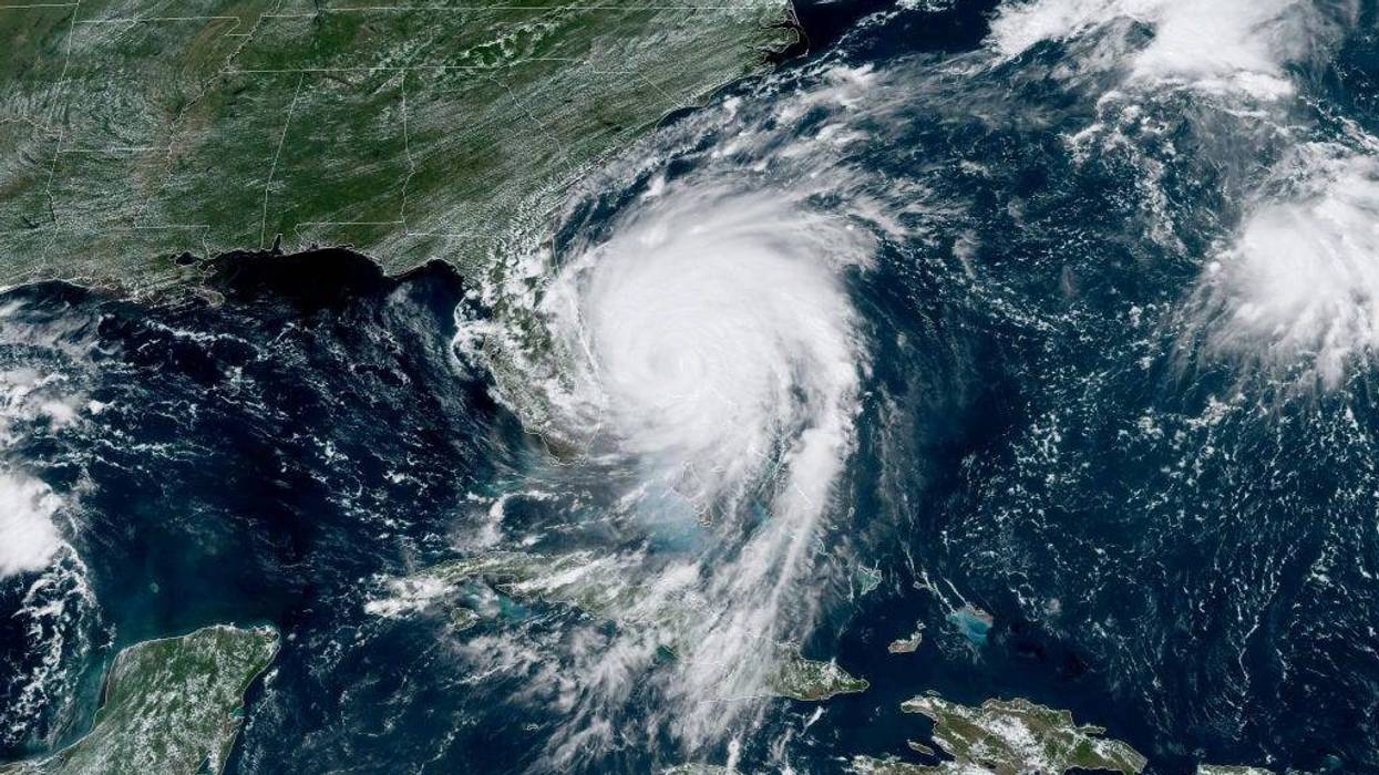 Hurricane Dorian from above, hitting Florida