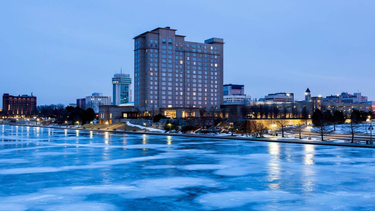 Hyatt Regency Hotel in downtown Wichita - stock photo
