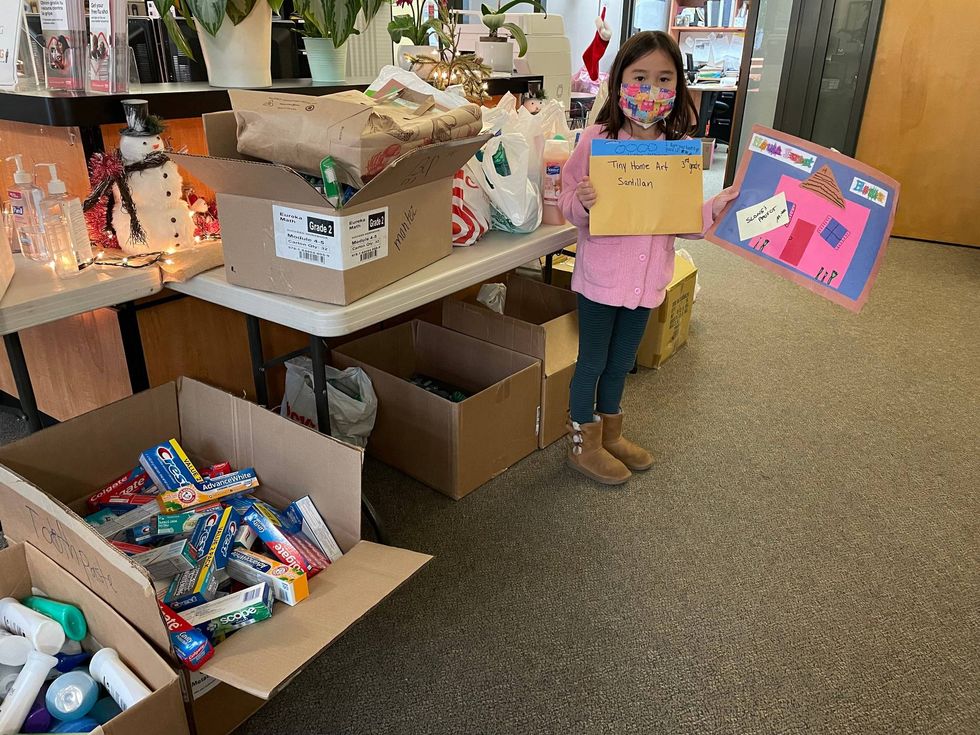 Hygiene products donated as a result of Sloane