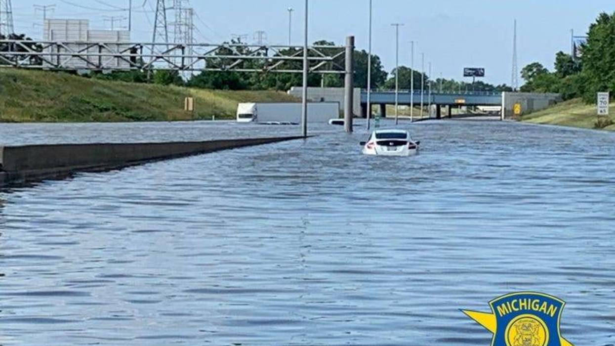 I-94 under water following historic flooding