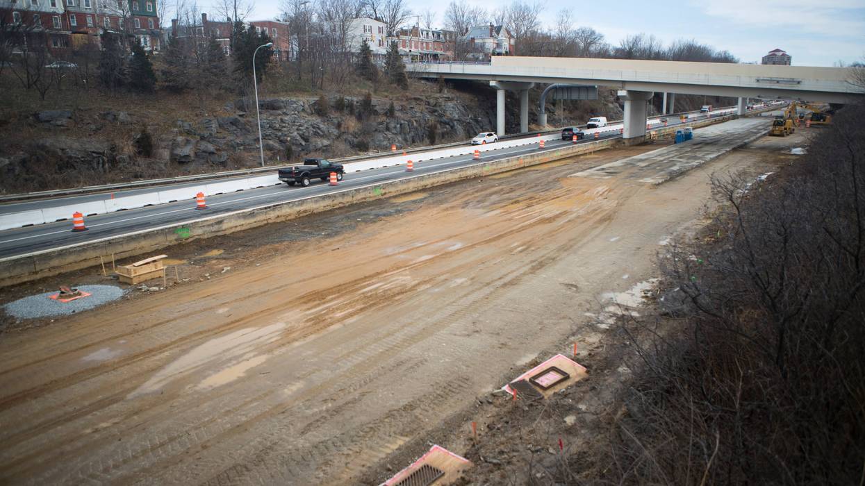 I-95 construction between the 6th and 7th Street bridges in Wilmington, Delaware, March 19, 2021.