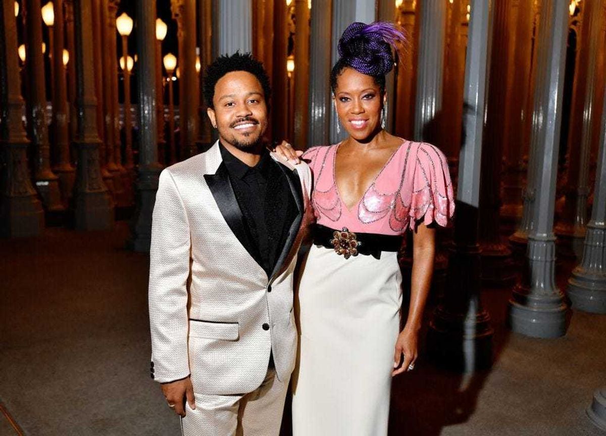 Ian Alexander Jr. and Regina King, wearing Gucci, attend the 2019 LACMA Art + Film Gala Presented By Gucci at LACMA on November 02, 2019 in Los Angeles, California. (Photo by Emma McIntyre/Getty Images for LACMA)