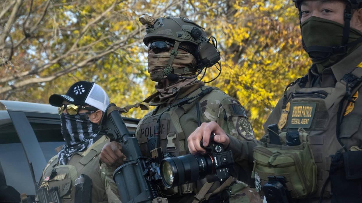 ICE agents in uniform