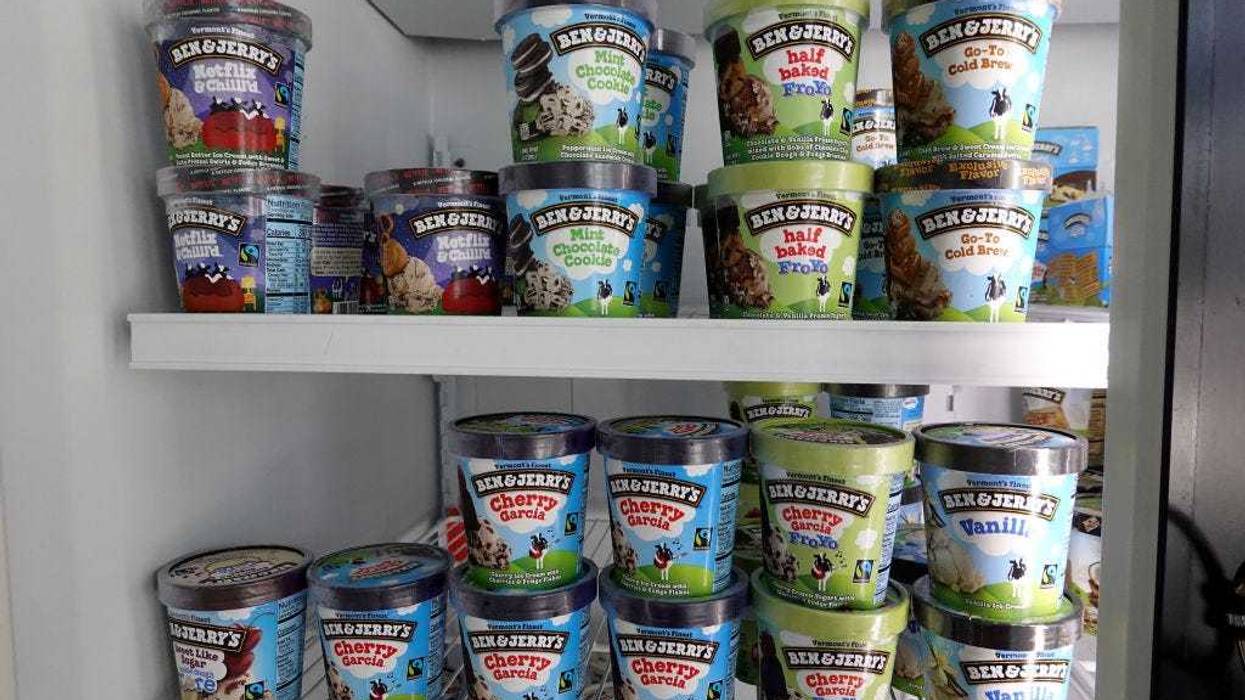 Ice cream is for sale in a Ben & Jerry's store on September 23, 2021 in Miami, Florida.